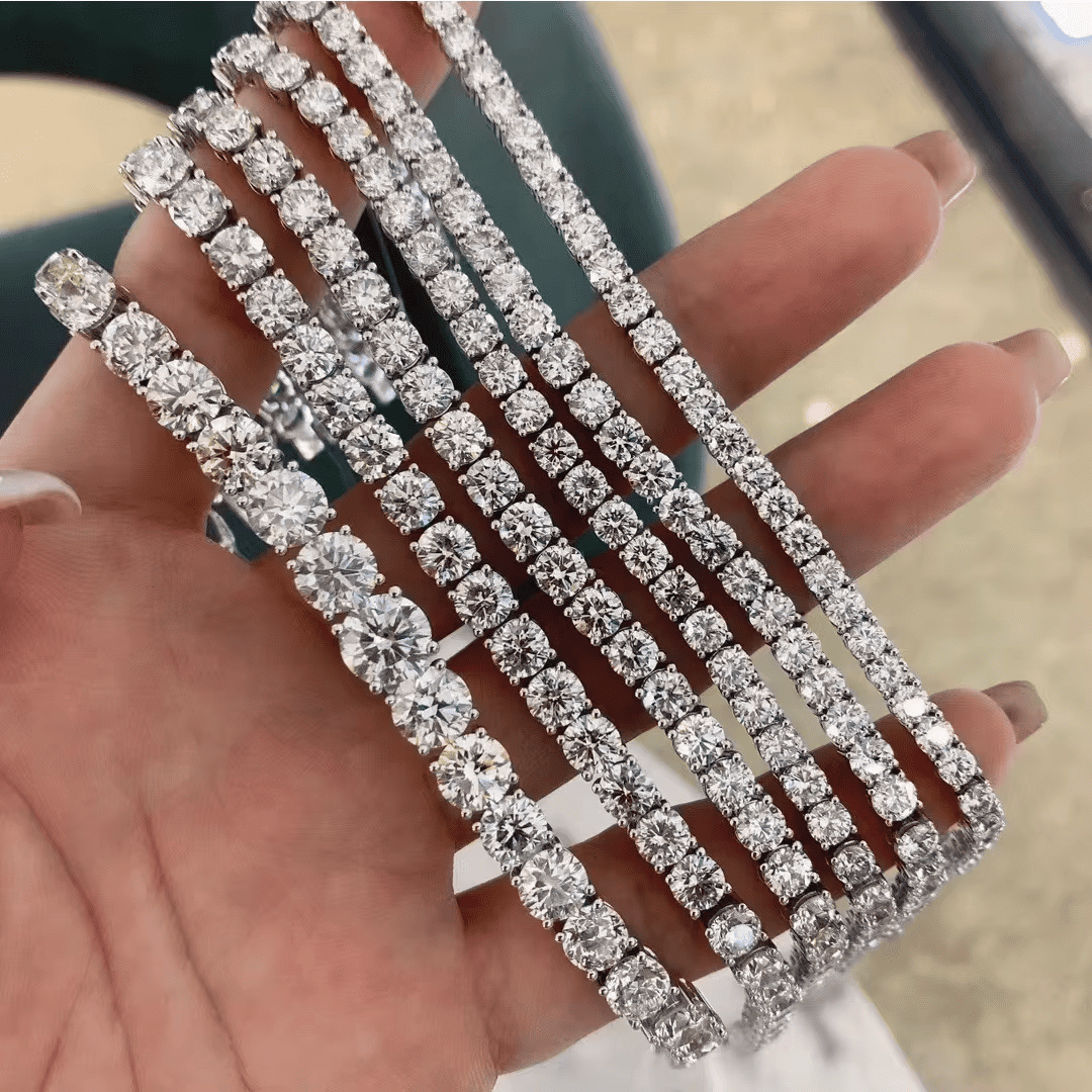 Women's Luxury Gold and Diamond Tennis Bracelet