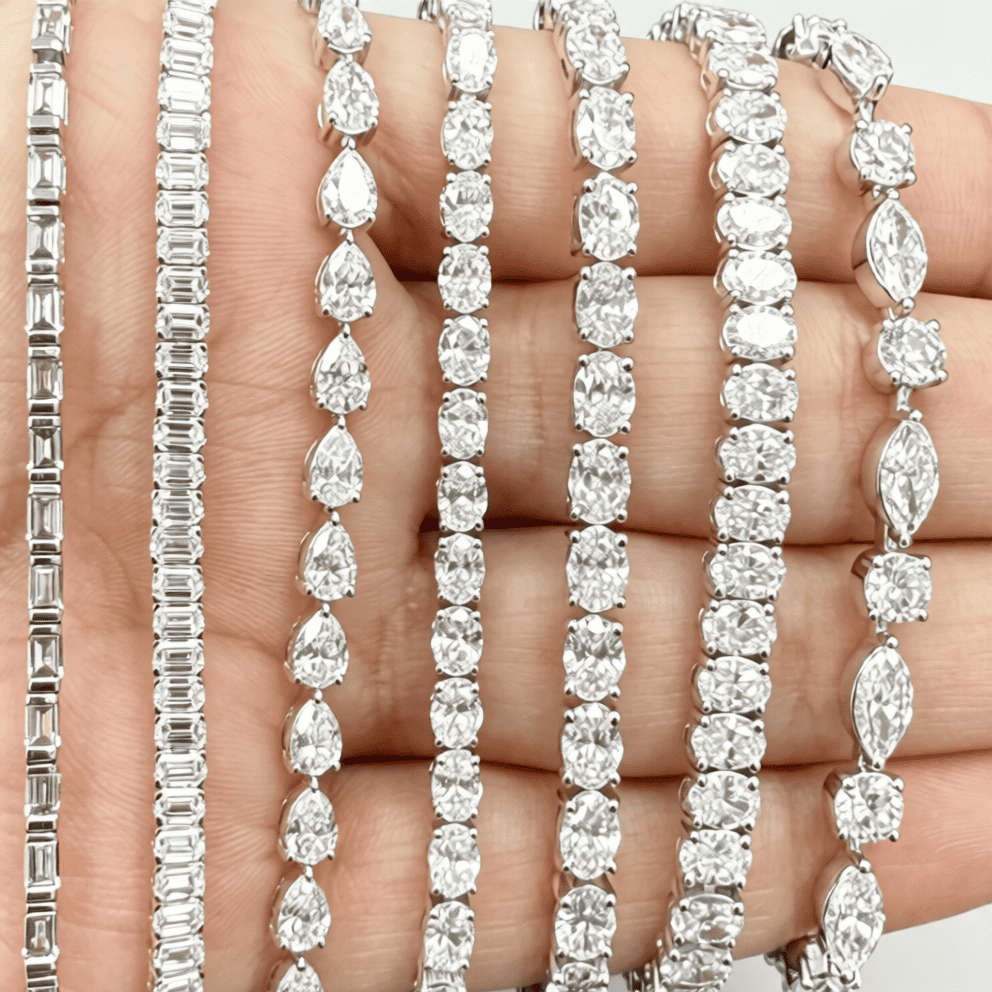Pear Shape Lab Diamond Tennis Bracelet Bespoke