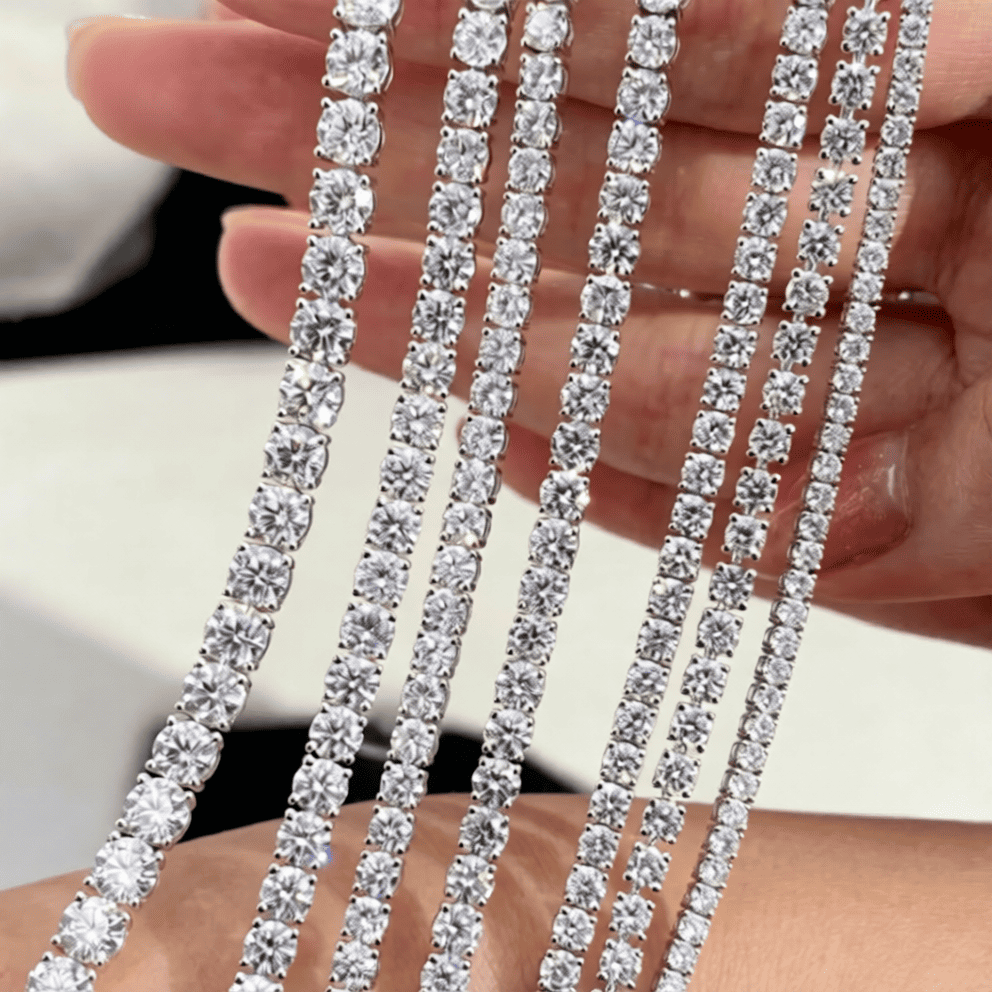 Women's Diamond Tennis Necklace and Matching Suite Inspection